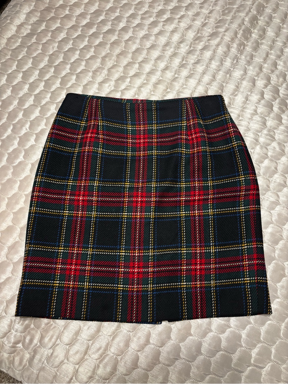 Jones New York 100% Wool Tartan Plaid Skirt | Made in USA | Classic Preppy | 14